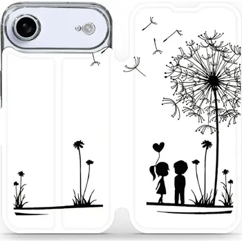 Pouzdro na mobilní telefon Flipové pouzdro Mobiwear - Apple iPhone Air - MH16P Dvojice s pampeliškou (Knížkové flip pouzdro, obal, kryt na mobil Apple iPhone Air - MH16P Dvojice s pampeliškou, materiál Umělá kůže + TPU - ochrana 360°, stojánek, silikonová vanička, magnetické zavírá