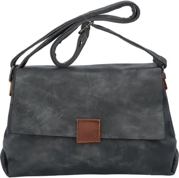 Trendová dámská koženková taška přes rameno Finola, šedá