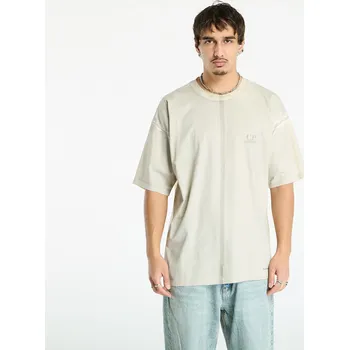Pánské tričko Tričko C.P. Company 24/1 Jersey Short Sleeve Printed Logo T-Shirt Pistachio Shell Beige XL