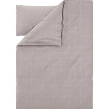 Povlečení LIVARNO® Ložní povlečení z mikrovláknitého saténu, 140 x 200 cm, 70 x 90 cm (geometrie/béžová)