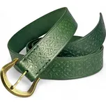 Drakkaria CELTICA, kožený opasek zelený