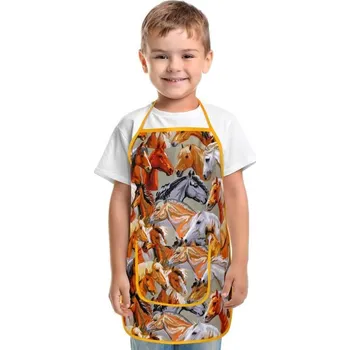 Kuchyňská zástěra Dětská zástěrka Hnědá BX1001036 - 37 x 47 cm, pro děti ve věku 3 - 5 let