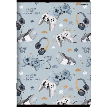 Sešit Sešit A5 32 stran motiv světlejší pozadí hraj dál čtverečkovaný