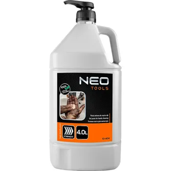 Zdravotnický materiál NEO TOOLS Gel, speciální pasta na mytí rukou, na odstranění těžkých a velmi těžkých nečistot - 4 litrová láhev s pumpičkou 10-404