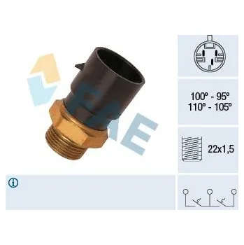 Ventilátor topení a klimatizace Teplotní spínač, větrák chladiče FAE 38030