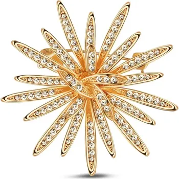 Brož Brož luxusní šarmantní květinová se zirkony