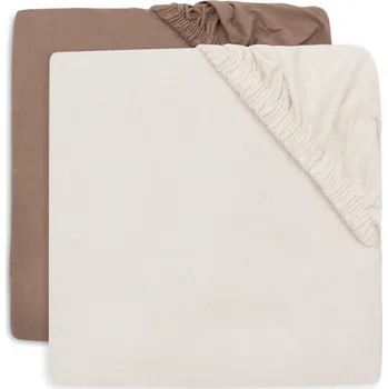 Prostěradlo JOLLEIN prostěradlo napínací 120x60 cm 2 ks Milky Coffee/Ivory