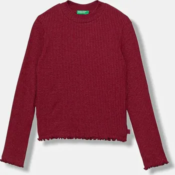 Dětské tričko s dlouhým rukávem United Colors of Benetton vínová barva, 3F1AC203O 3F1AC203O.G.Season.9BYA 93X, vel. 170