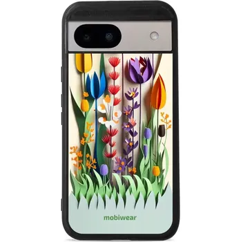 Pouzdro na mobilní telefon Lesklý kryt Mobiwear Glossy - Google Pixel 8A - G015G Barevné květinky (Prémiové lesklé pouzdro, obal, kryt Mobiwear Glossy na mobil Google Pixel 8A - G015G Barevné květinky, materiál Plast + TPU silikon - krytí po všech stranách, neošoupatelný potisk,)