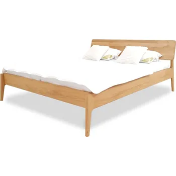 Postel Designová postel Postelia ARONA Buk 140x200cm - dřevěná postel z masivu o šíři 4 cm