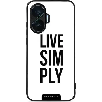 Pouzdro na mobilní telefon Lesklý kryt Mobiwear Glossy - Xiaomi Poco F7 - G070G Live simply (Prémiové lesklé pouzdro, obal, kryt Mobiwear Glossy na mobil Xiaomi Poco F7 - G070G Live simply, materiál Plast + TPU silikon - krytí po všech stranách, neošoupatelný potisk, tenké proveden