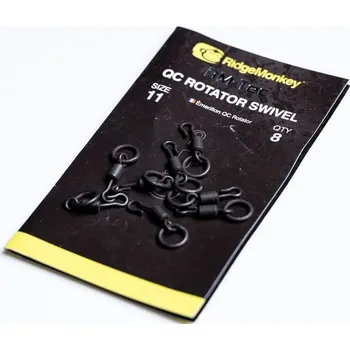 RidgeMonkey Obratlík RM-Tec Quick Change Rotator Swivel Velikost 11 8ks