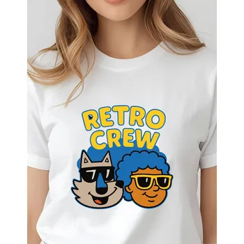 Dámské tričko Dámské tričko - Retro crew Barva: Růžová, Velikost: S