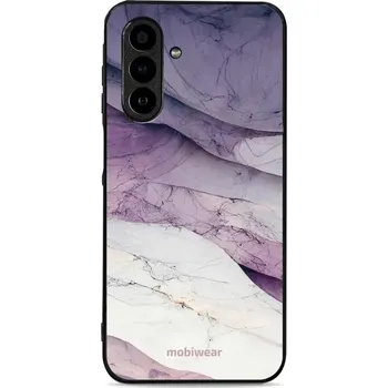 Pouzdro na mobilní telefon Lesklý kryt Mobiwear Glossy - Samsung Galaxy A17 / A17 5G - G028G - Bílý a fialový mramor (Prémiové lesklé pouzdro, obal, kryt Mobiwear Glossy na mobil Samsung Galaxy A17 / A17 5G - G028G - Bílý a fialový mramor, materiál Plast + TPU silikon - krytí po)