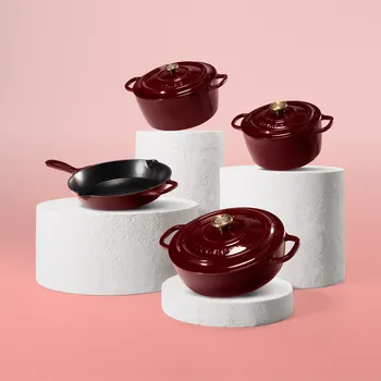 Huuust Litináč Velká rodina – sada 4 kusů - Granátově červená