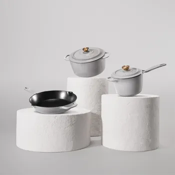 Pánev Huuust Litináč První krok – sada 3 kusů - Perlově šedá