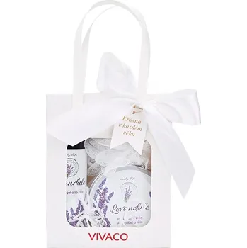 Kosmetická sada Vivaco Body Tip Dárková taška kosmetiky s levandulovým olejem