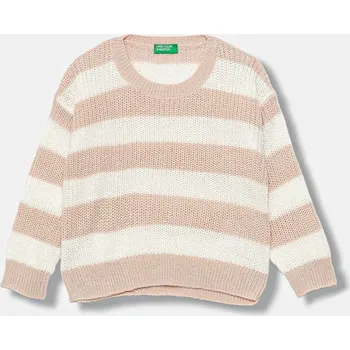 Dívčí svetr Dětský svetr United Colors of Benetton 1Z8SH102W.P.seasonal růžová 03X, vel. 98