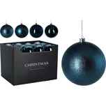 Vánoční koule - PP 100 mm / modrá, mix / 1ks KOOPMAN