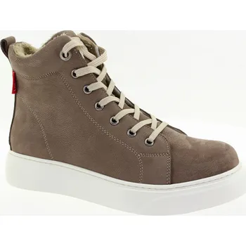 Dámské kozačky LOOKE Dámský hnědý kožený kotník L1256-34-265 Velikost 41