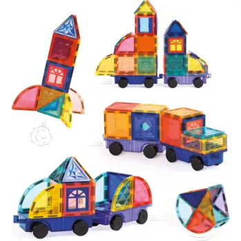 LUDI magnetická stavebnice s auty 63 ks