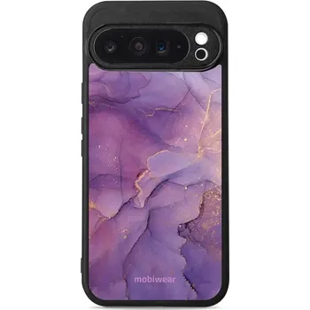 Pouzdro na mobilní telefon Lesklý kryt Mobiwear Glossy - Google Pixel 9 Pro XL - G050G - Fialový mramor (Prémiové lesklé pouzdro, obal, kryt Mobiwear Glossy na mobil Google Pixel 9 Pro XL - G050G - Fialový mramor, materiál Plast + TPU silikon - krytí po všech stranách, neošoupateln
