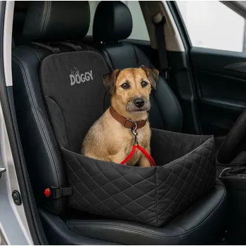 Pelíšek pro psa Cestovní autosedačka ROCK pro psy a kočky, černá