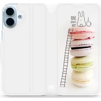 Pouzdro na mobilní telefon Flipové pouzdro Mobiwear - Apple iPhone 17 - M090P Makronky (Knížkové flip pouzdro, obal, kryt na mobil Apple iPhone 17 - M090P Makronky, materiál Umělá kůže + TPU - ochrana 360°, stojánek, silikonová vanička, magnetické zavírání)