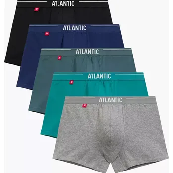 Boxerky 5-PACK Pánské boxerky Atlantic Atlantic černá | modrá | šedá | tyrkysová | zelená | vícebarevná 3433599