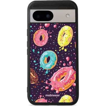 Pouzdro na mobilní telefon Lesklý kryt Mobiwear Glossy - Google Pixel 8A - G046G - Donutky (Prémiové lesklé pouzdro, obal, kryt Mobiwear Glossy na mobil Google Pixel 8A - G046G - Donutky, materiál Plast + TPU silikon - krytí po všech stranách, neošoupatelný potisk, tenké provedení,