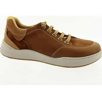 Pánské tenisky SUNNI SABBI Pánské kožené hnědé tenisky ORION-018-BRANDY-247 Velikost 45