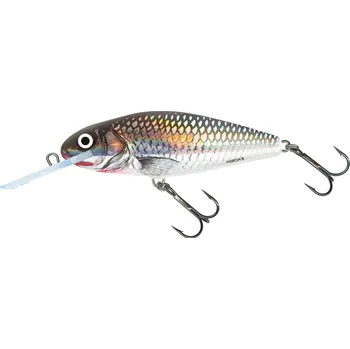 Umělá nástraha FOX Salmo Wobler Perch Floating 8cm Holographic Grey Shiner