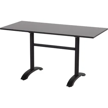 Zahradní stůl Bistro stůl Sophie s HPL deskou o rozměru 140x67,5 cm sklápěcí, Carbon Black HN65919108