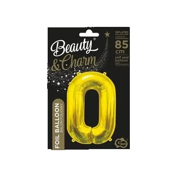 Balónek Balon foliowy B&C 0 złoty 85cm