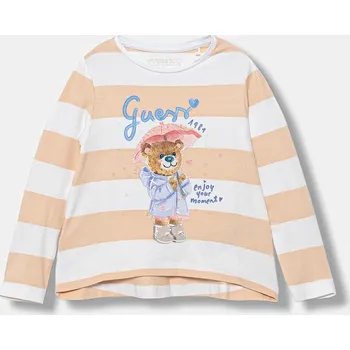 Dívčí tričko Dětské tričko s dlouhým rukávem Guess oranžová barva, K5BI11 K9NF4 K5BI11.K9NF4.9BYA 24X, vel. 113-118