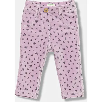 Kojenecké kalhoty United Colors of Benetton fialová barva, 4NNFAE005 4NNFAE005.W.seasonal 04X, vel. 56