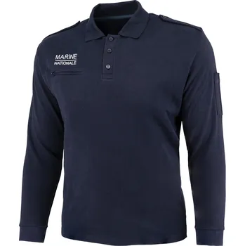 Pánská košile Polokošile dlouhý rukáv MARINE NATIONALE s kapsou MODRÁ 120PM - Skladem