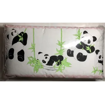 Dětská postýlka Mantinel do postýlky panda růžový