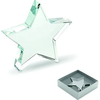 Skleněná cena ve tvaru hvězdy 50 bez potisku bez potisku