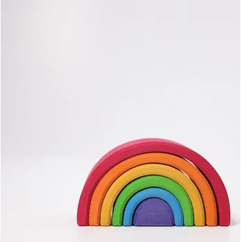 Dřevěná hračka Barevná duha, 6 dílů Grimm's