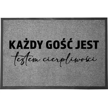 Rohožka ŠEDÁ VSTUPNÍ ROHOŽKA DO DOMU DEKORATIVNÍ | DÁREK PRO NÁVŠTĚVY TEST 60X40cm