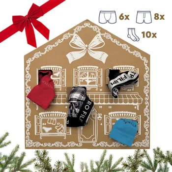 Sada pánského spodního prádla Trenýrkárna Pánský adventní kalendář Pietro Filipi (24PXV1) L