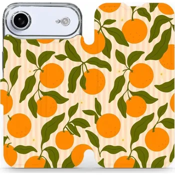 Pouzdro na mobilní telefon Flipové pouzdro Mobiwear - Apple iPhone Air - VP82S Pomeranče (Knížkové flip pouzdro, obal, kryt na mobil Apple iPhone Air - VP82S Pomeranče, materiál Umělá kůže + TPU - ochrana 360°, stojánek, silikonová vanička, magnetické zavírání)
