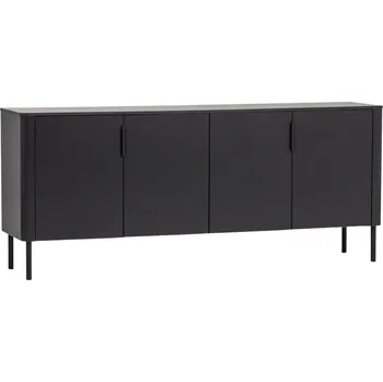 Komoda WOOOD Černá dřevěná komoda Gunnar 201 x 44 cm