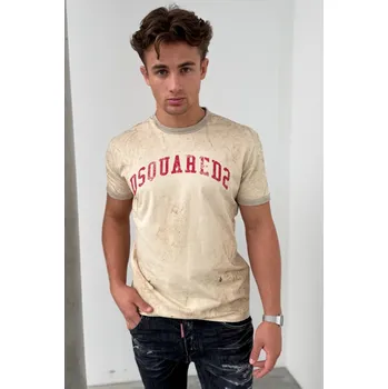 Pánské tričko Pánské tričko DSQUARED2 Cool Fit S74GD1461 béžové Velikost: XXXL