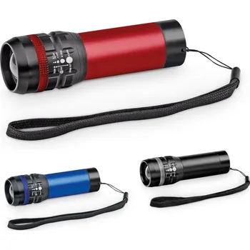 Svítilna ZOOMIN. Hliníková svítilna s funkcí zoom a se třemi světelnými módy 1 bez potisku bez potisku