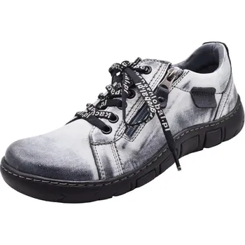 Dámské polobotky Dámské kožené polobotky KACPER 1286 šedá vel. 37