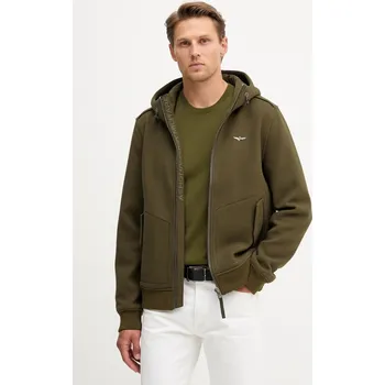 Pánská softshellová bunda Vlněná bunda Aeronautica Militare AM1381UL00902 zelená 91X, vel. 54