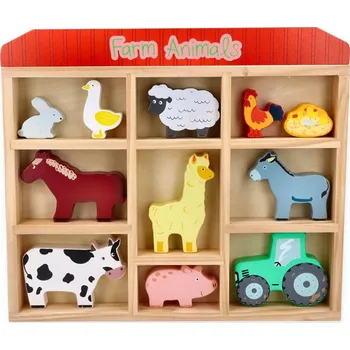 Dětské zboží Sada zvířátek z farmy v bedně