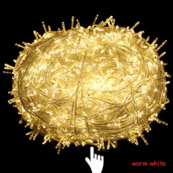 Vánoční dekorace VOR 30M - Vánoční řetěz 30m venkovní, IP44, svit bílá studená, bílá teplá a modrá, 8 programů Barva: Bílá teplá